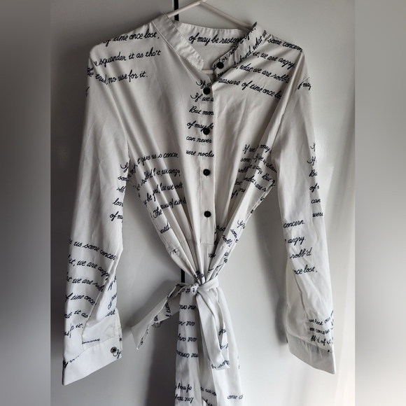 Casual script printed jumpsuit - Picture 11 of 12